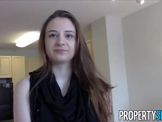 Propertysex - mlada resnično estate sredstvo s velika naravna prsi doma narejeno seks video